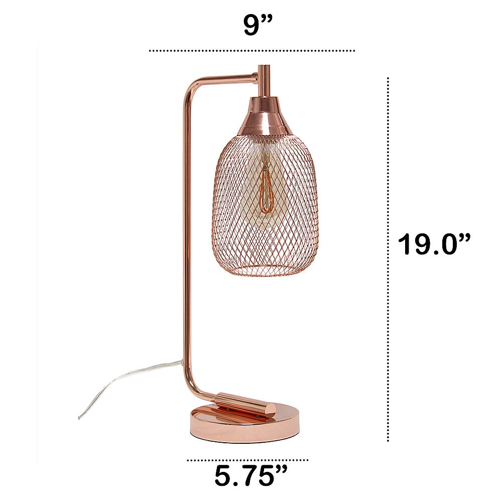 Left View: Lalia Home - Industrial Mesh Desk Lamp