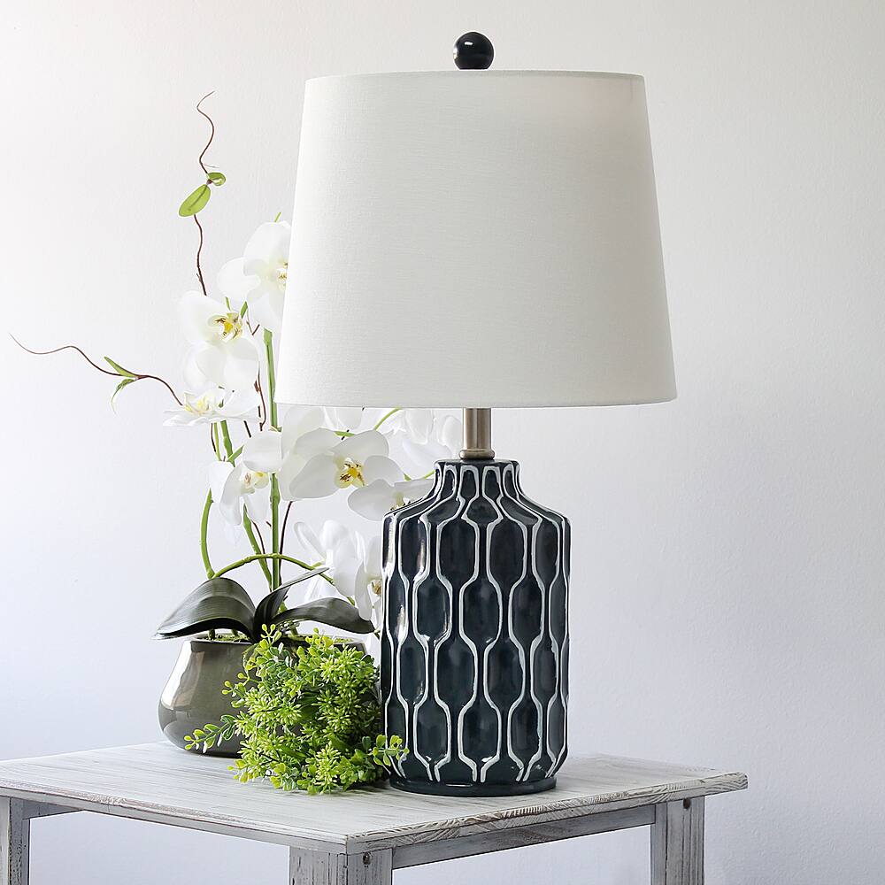 White moroccan 2024 table lamp