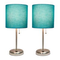 Limelights - Stick Lamp with USB charging port and Fabric Shade 2 Pack Set - Front_Zoom