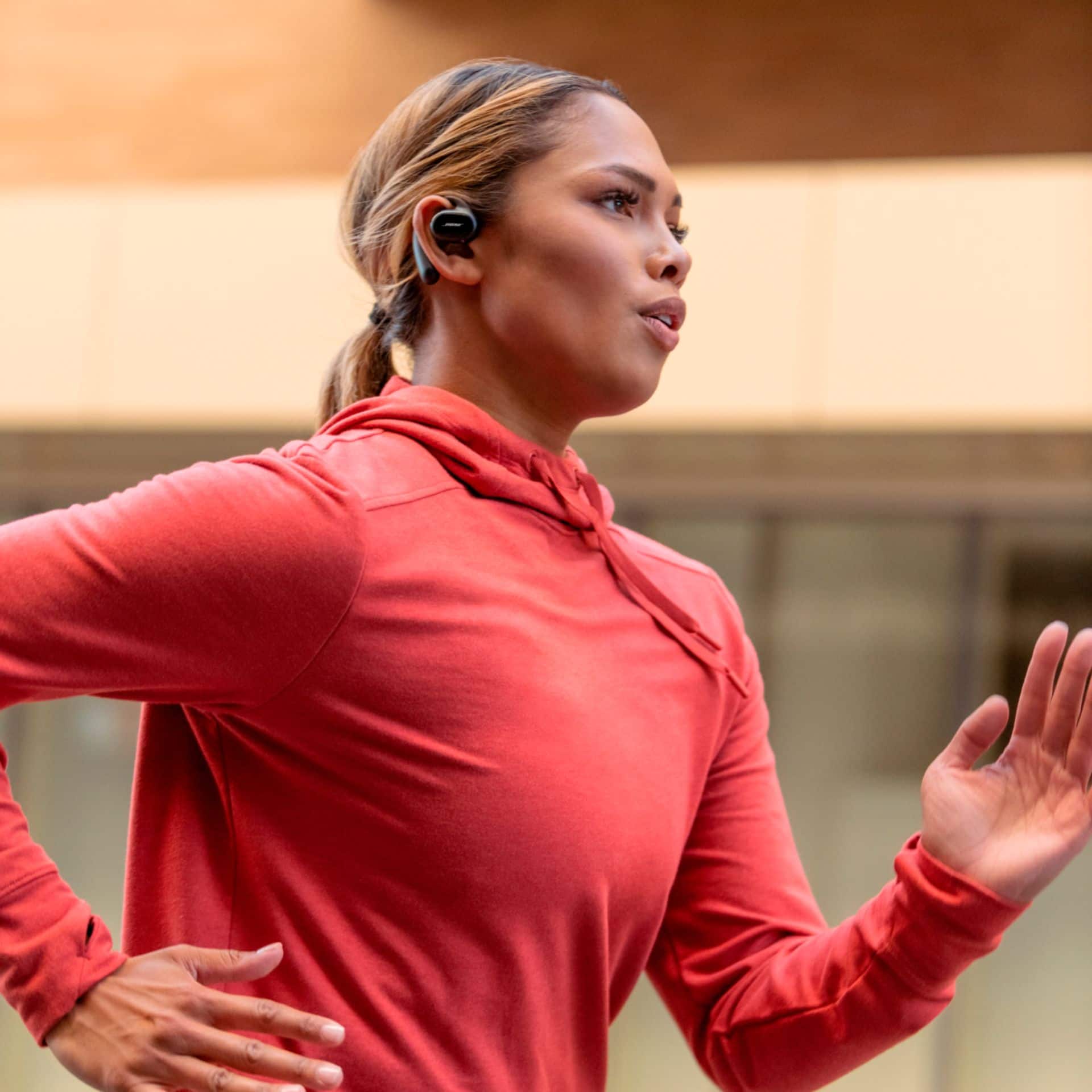 Alt View 14. Bose - Sport Open Earbuds True Wireless Open-Ear Headphones - Triple Black.