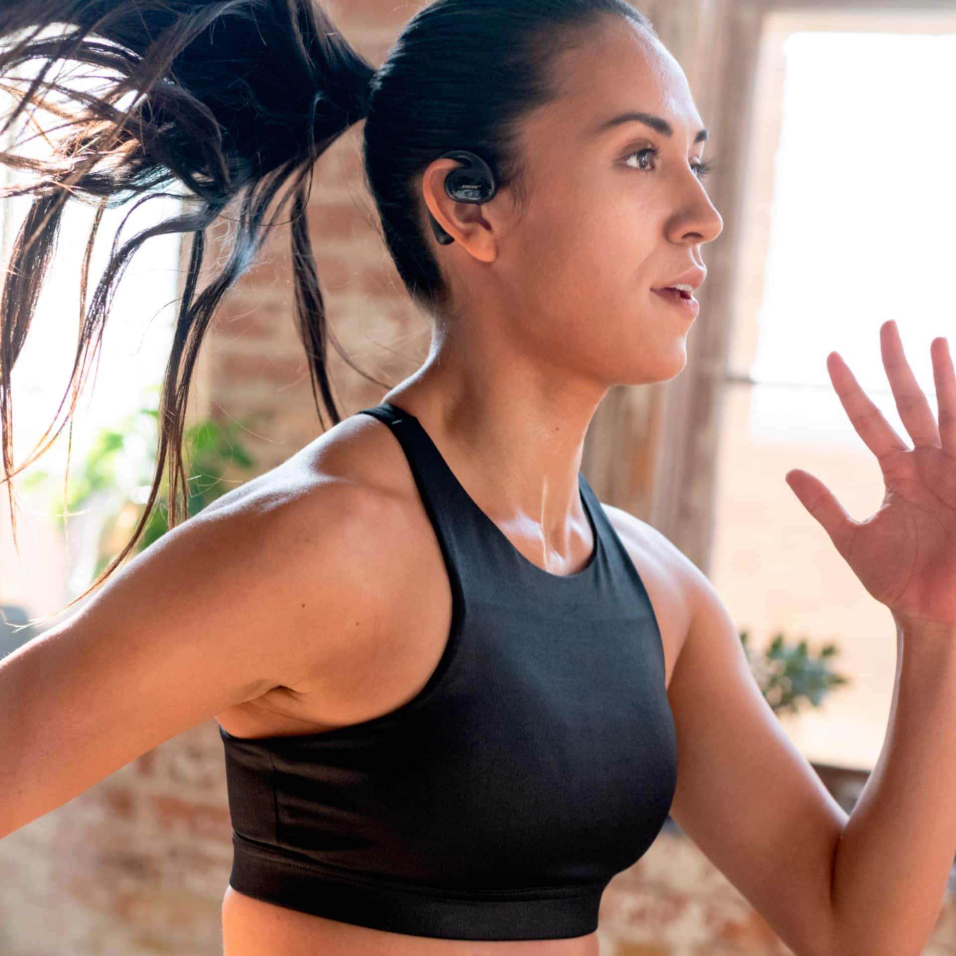 Alt View 18. Bose - Sport Open Earbuds True Wireless Open-Ear Headphones - Triple Black.