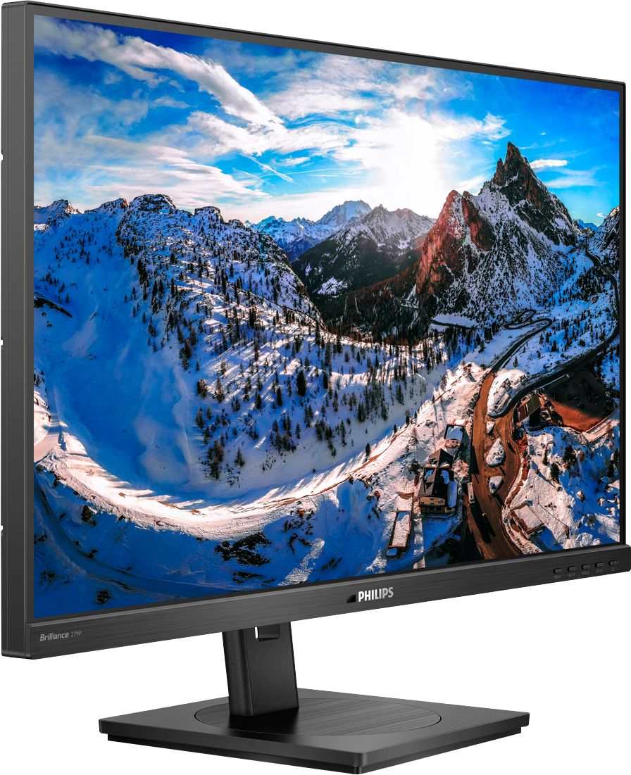 Left View: Philips - Brilliance 279P1 27" IPS LED 4K UHD Monitor - Black