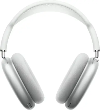 Front. Apple - Geek Squad Certified Refurbished AirPods Max - Silver.
