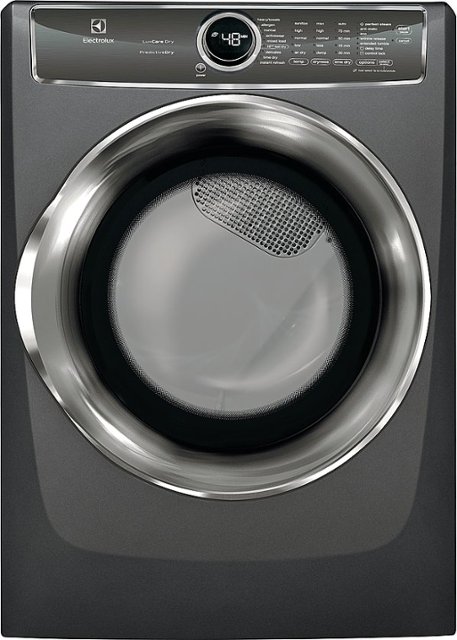 Alt View Zoom 1. Electrolux - 8.0 Cu. Ft. Stackable Electric Front Load Dryer with Steam Predictive Dry - Titanium.