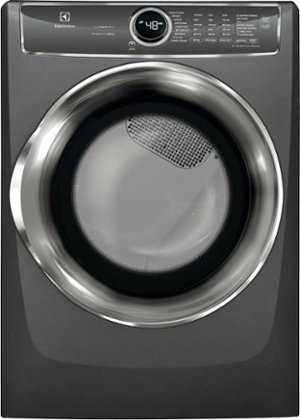 Electrolux - 8.0 Cu. Ft. Stackable Front Load Gas Dryer with Steam and Predictive Dry - Titanium