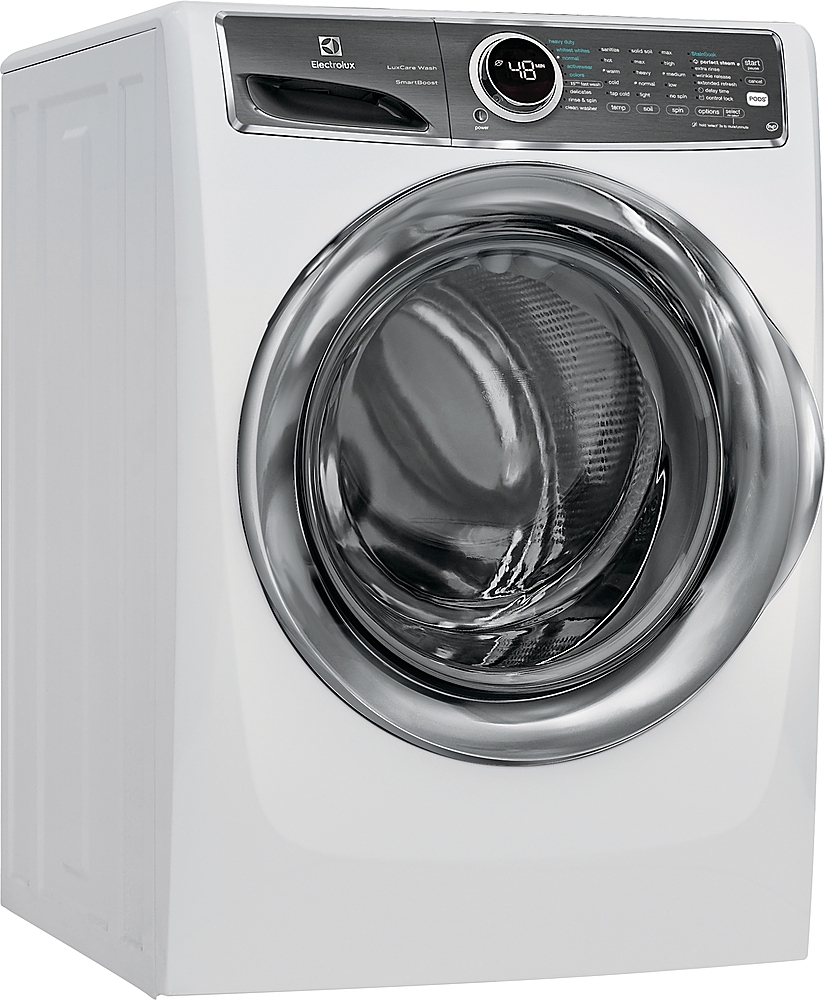 Electrolux Island White Front Load Laundry Pair with EFLS627UIW 27 Washer and EFMG617SIW 27 Gas Dryer 