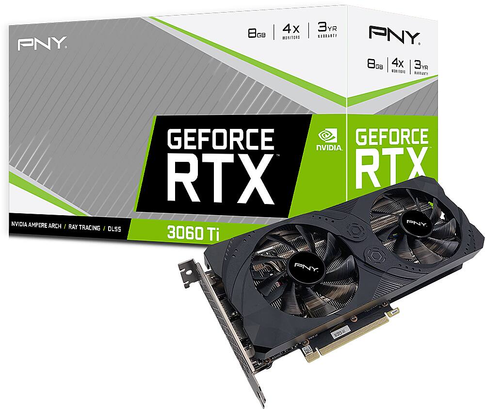 PNY - GeForce RTX 3060 Ti 8GB UPRISING Dual Fan Graphics Card