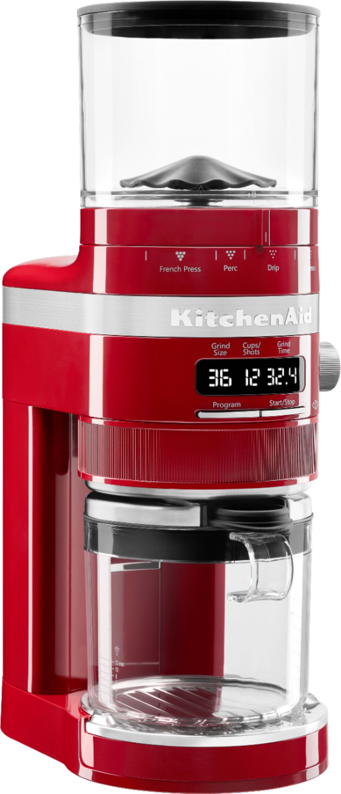 Angle View: KitchenAid - Burr Coffee Grinder - Empire Red