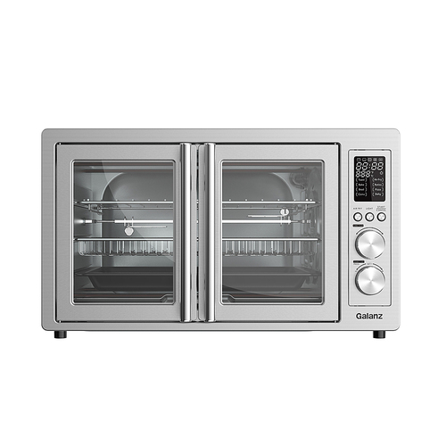 Galanz 1.5 Cu.Ft Digital French Door Toaster Oven with Air Fry Technology, Stainless Steel - Stainless Steel