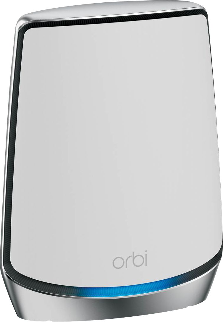Angle View: NETGEAR - Orbi AX6000 Tri-Band Mesh Wi-Fi 6 Satellite - White
