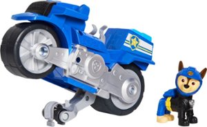 Paw Patrol - Moto Pups Chase’s Deluxe Pull Back Motorcycle Vehicle with Wheelie Feature and Figure - Front_Zoom