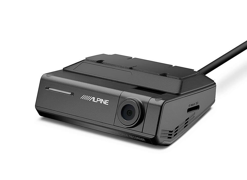 Left. Alpine - Premium 1080P Night Vision Dash Camera Bundle - Black.