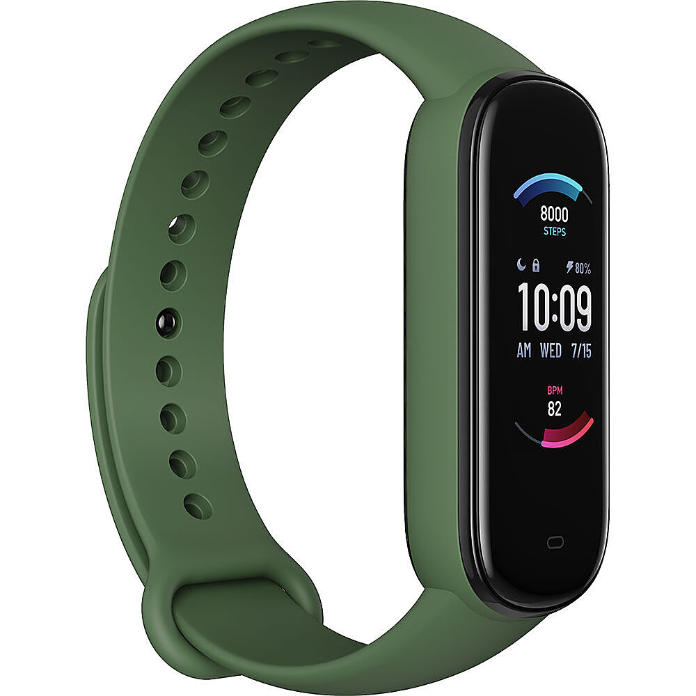 Angle View: Amazfit - Band 5 Fitness Tracker 1.1" Polycarbonate - Olive