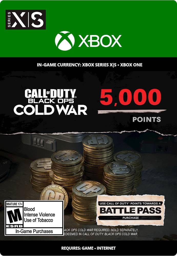 Front. Activision - Call of Duty: Black Ops Cold War 5,000 Points.