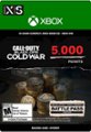 Front. Activision - Call of Duty: Black Ops Cold War 5,000 Points.