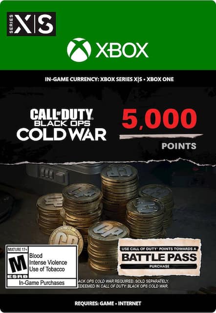 Front. Activision - Call of Duty: Black Ops Cold War 5,000 Points.