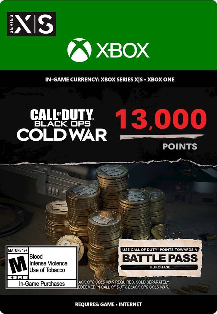 Front. Activision - Call of Duty: Black Ops Cold War 13,000 Points.