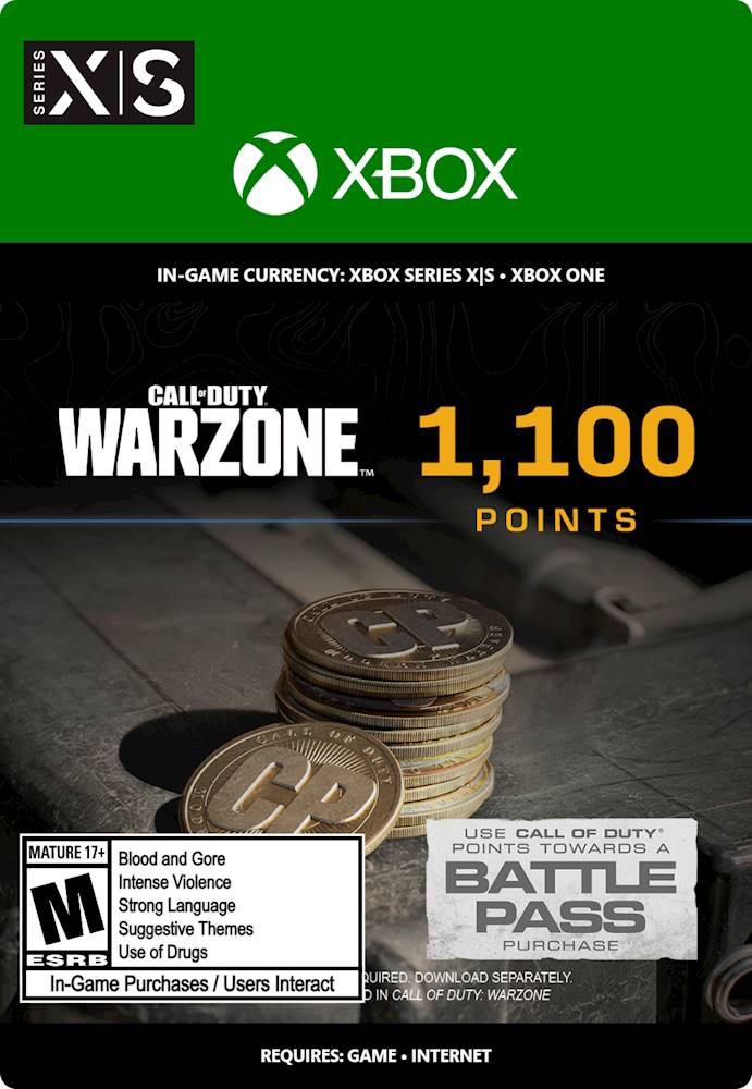 Front. Activision - Call of Duty: Warzone 1,100 Points.