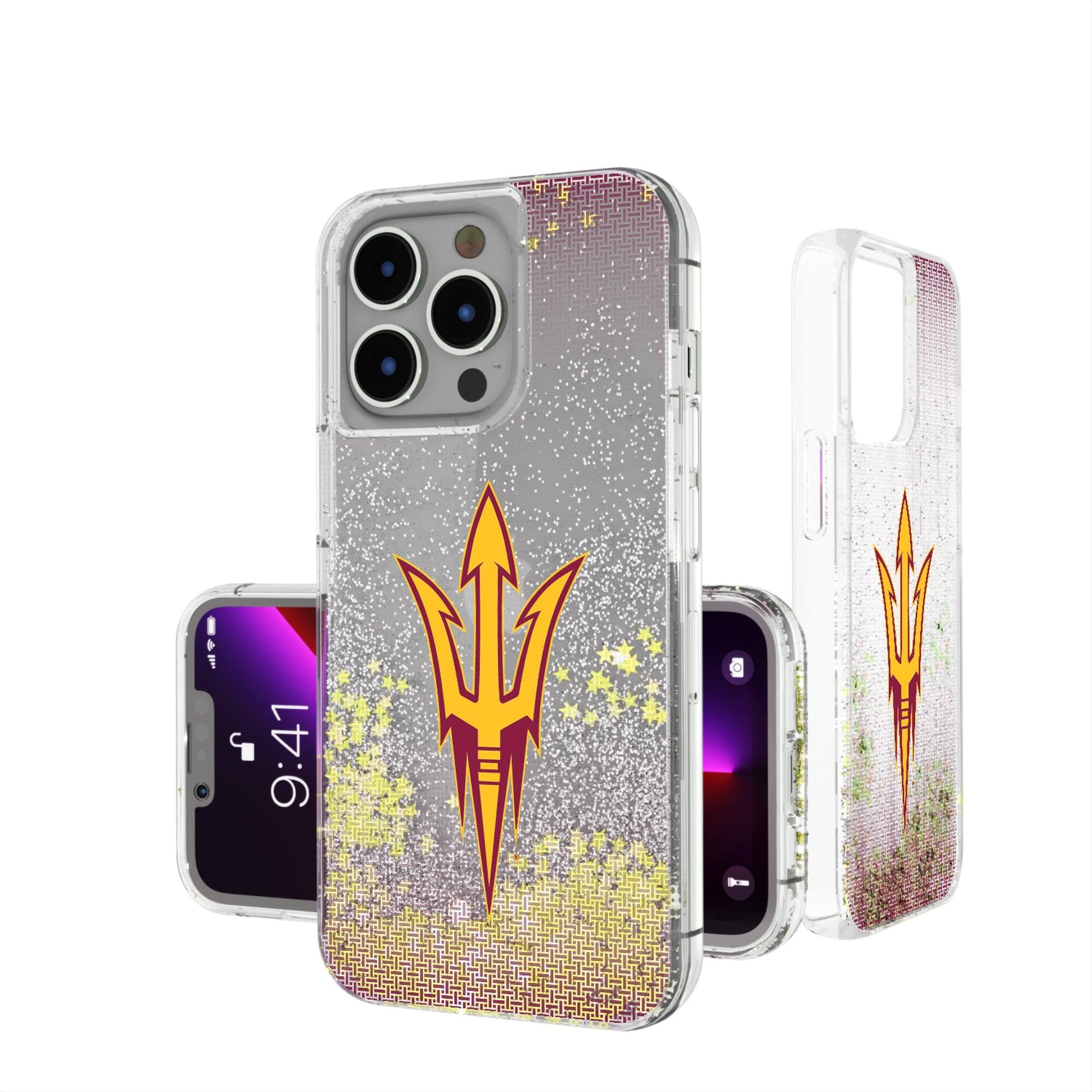 Keyscaper - NCAA - Arizona State Sun Devils Linen Logo iPhone Glitter Case - 16 - Multicolor price history on PriceWatchPro