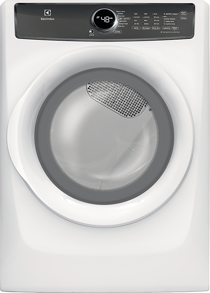 Electrolux - 8.0 Cu. Ft. 7-Cycle Front Load Electric Dryer with Perfect Steam™ - White