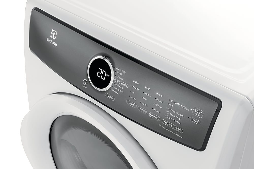 Alt View 11. Electrolux - 8.0 Cu. Ft. Stackable Front Load Gas Dryer with Steam - White.