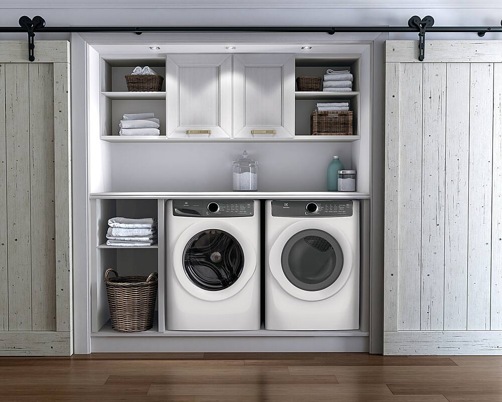 Alt View 15. Electrolux - 8.0 Cu. Ft. Stackable Front Load Gas Dryer with Steam - White.