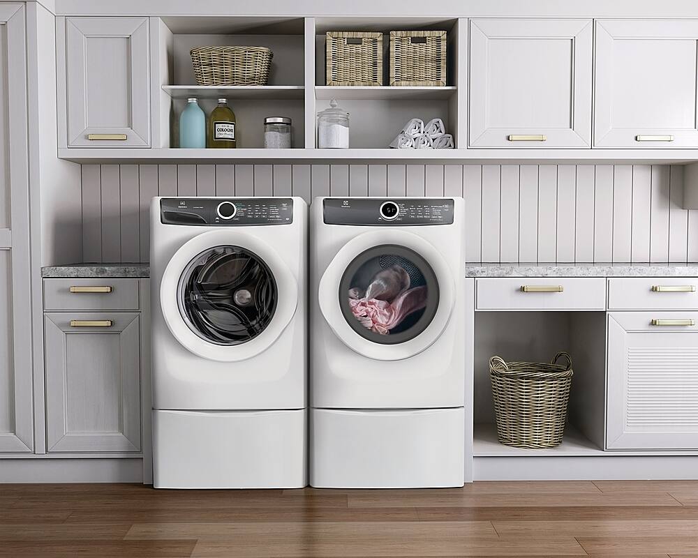 Alt View 16. Electrolux - 8.0 Cu. Ft. Stackable Front Load Gas Dryer with Steam - White.