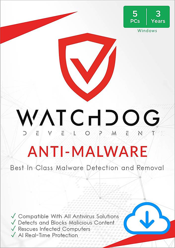 Watchdog Anti-Malware 5-User 3-Year Subscription - Windows