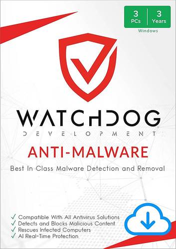 Watchdog Anti-Malware 3-User 3-Year Subscription - Windows