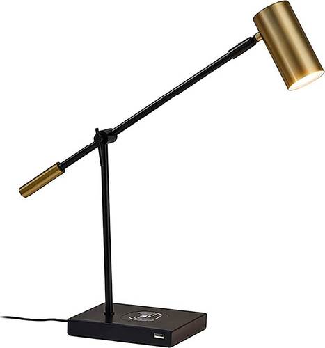 Adesso - Collette AdessoCharge 450-lumen LED Desk Lamp with Qi and USB Charging