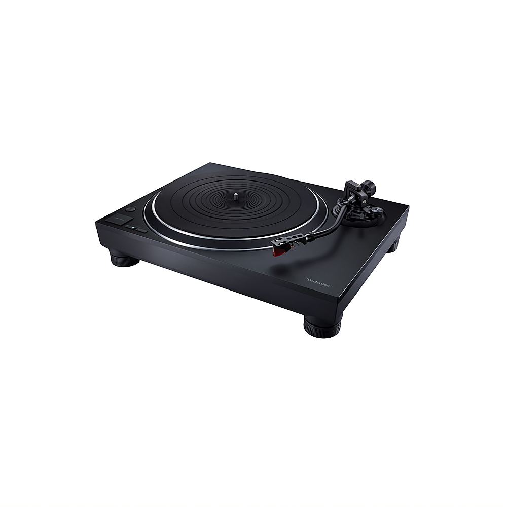 Angle View: Technics - SL-1500C Semi-automatic direct direct drive turntable with built-in phono preamp - Black