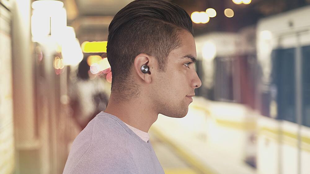 Alt View 19. Technics - Technics EAH-AZ70W-S Noise-Canceling True Wireless In-Ear Headphones - Silver.