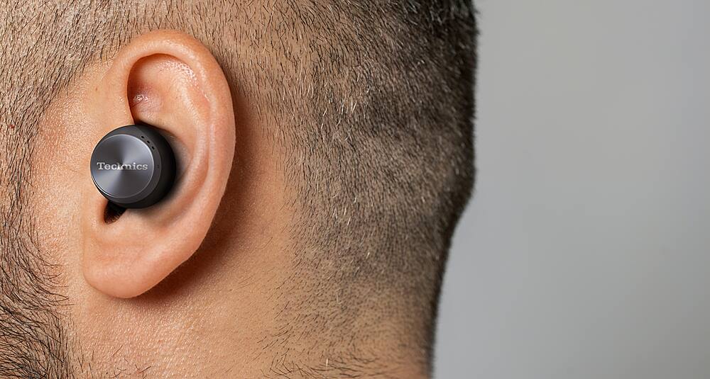 Alt View 23. Technics - Technics EAH-AZ70W-S Noise-Canceling True Wireless In-Ear Headphones - Silver.