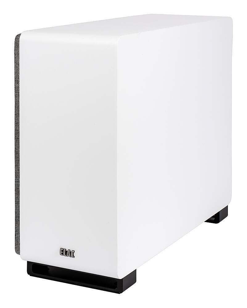 Left View: ELAC - Muro Slim 500 Watt Subwoofer - White