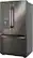 Angle. LG - 29 Cu. Ft. 3-Door French Door Smart Refrigerator with Ice Maker and External Water Dispenser - Printproof Black Stainless Steel.