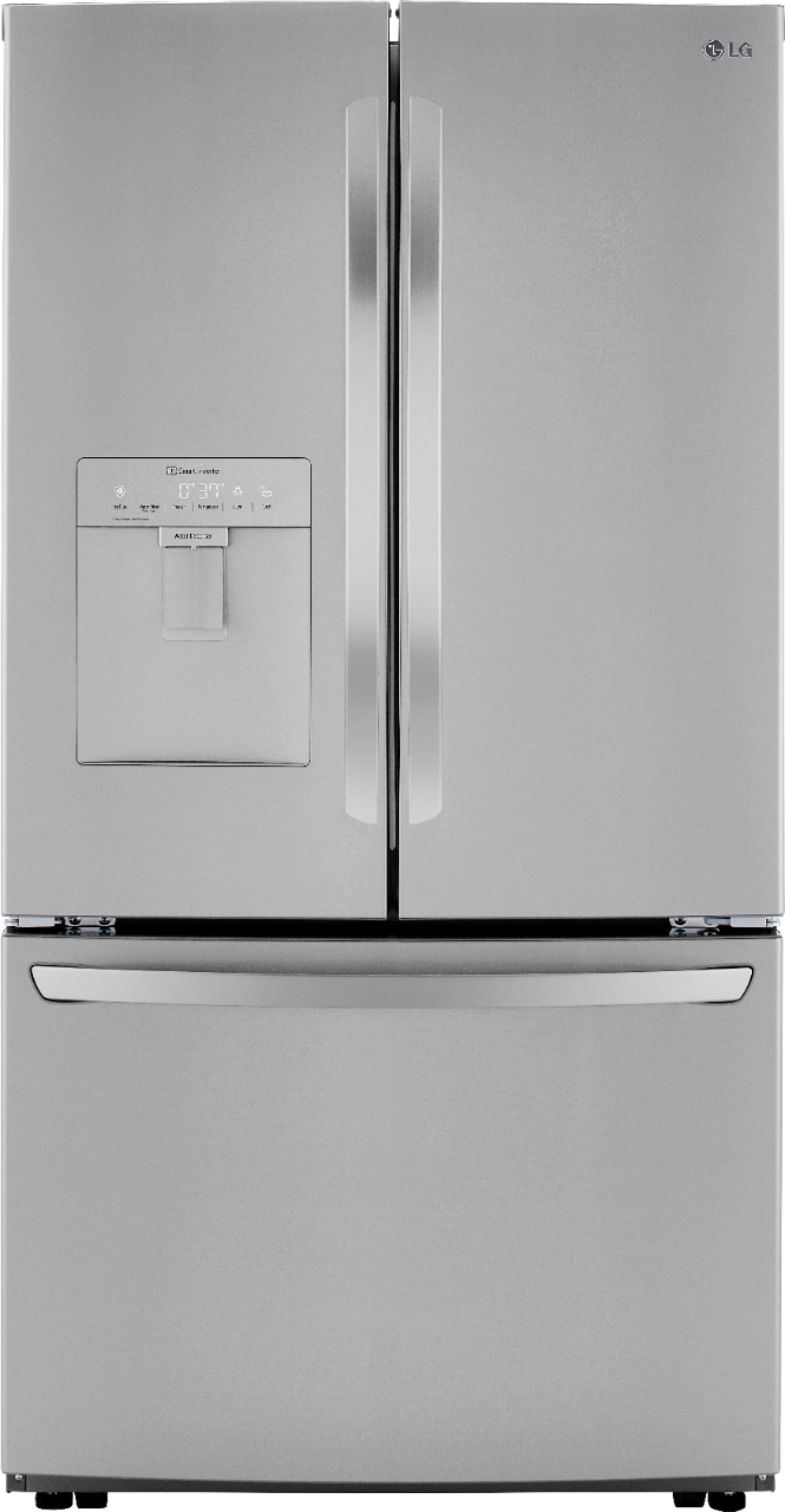 LG – 29 cu. Ft. 3 Door French Door with Ice Maker, and External Water Dispenser – Stainless steel