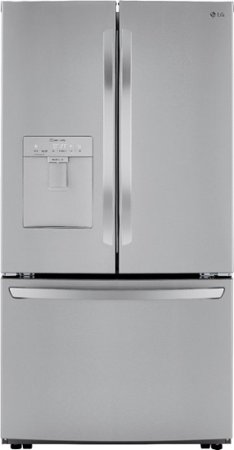LG - 29 Cu. Ft. 3-Door French Door Smart Refrigerator with Ice Maker and External Water Dispenser - Stainless steel