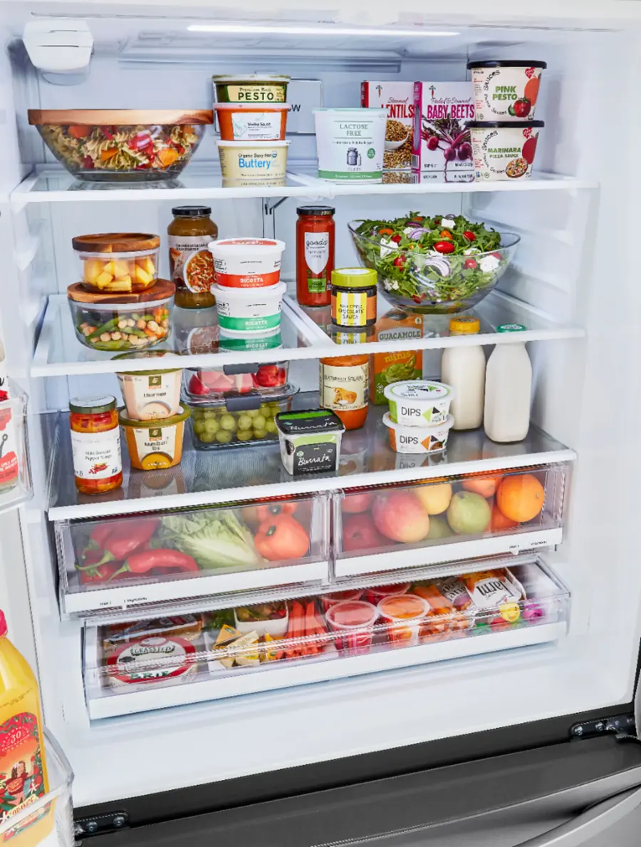 Alt View 12. LG - 29 Cu. Ft. French Door Smart Refrigerator with External Water Dispenser - Printproof Stainless Steel.