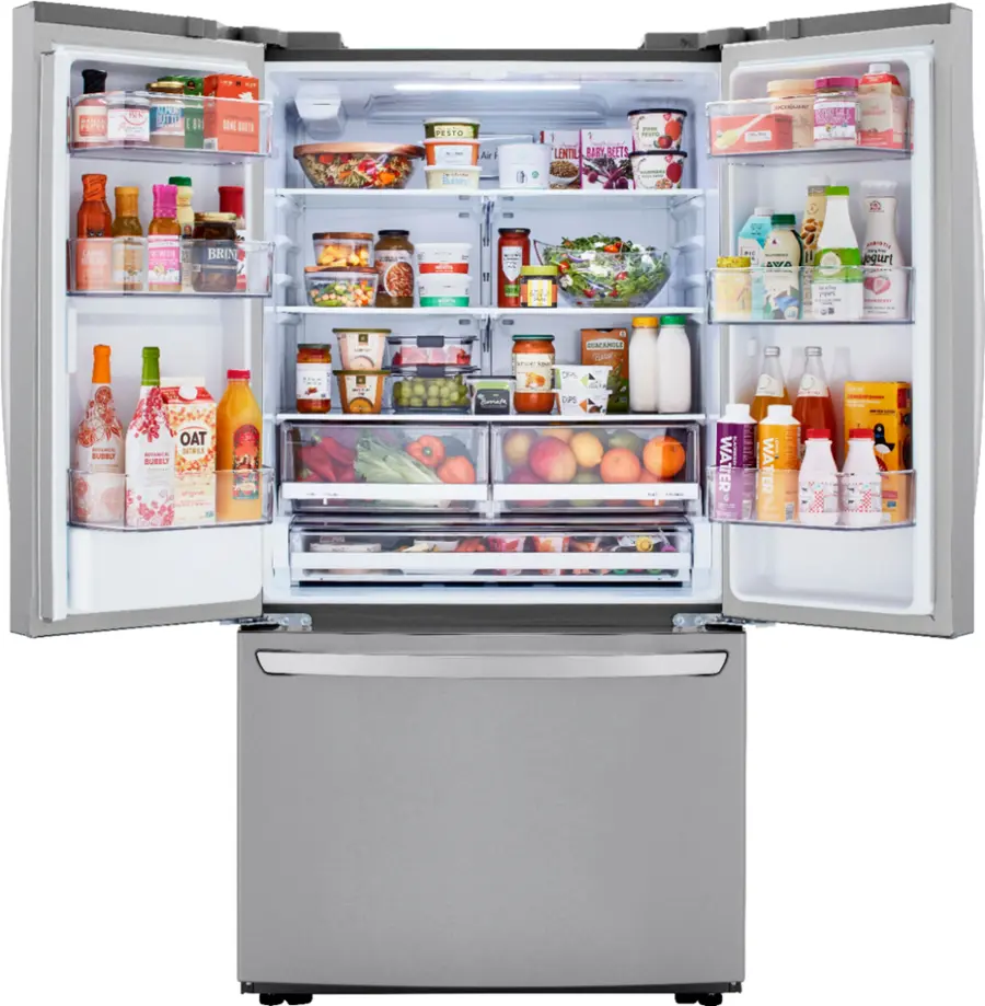 Alt View 13. LG - 29 Cu. Ft. French Door Smart Refrigerator with External Water Dispenser - Printproof Stainless Steel.