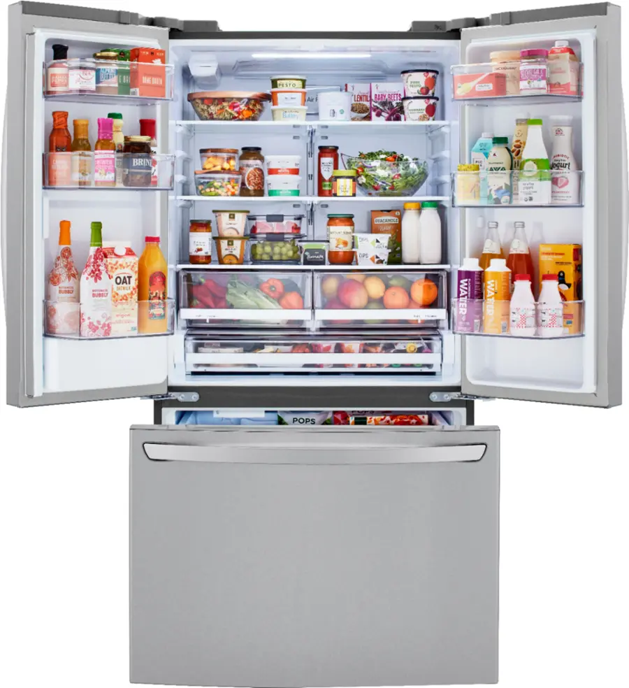 Alt View 18. LG - 29 Cu. Ft. French Door Smart Refrigerator with External Water Dispenser - Printproof Stainless Steel.