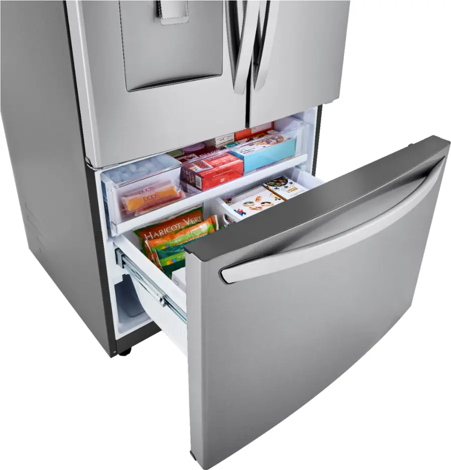Alt View 28. LG - 29 Cu. Ft. French Door Smart Refrigerator with External Water Dispenser - Printproof Stainless Steel.