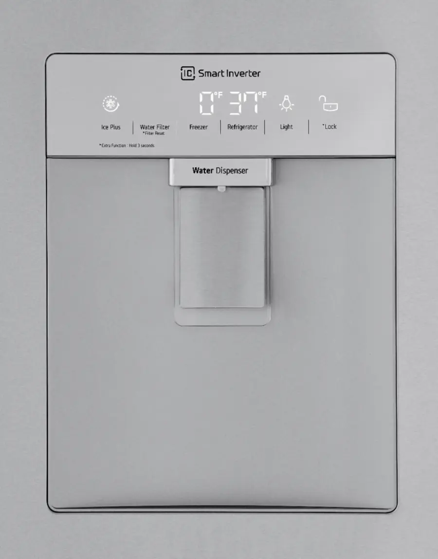 Alt View 29. LG - 29 Cu. Ft. French Door Smart Refrigerator with External Water Dispenser - Printproof Stainless Steel.