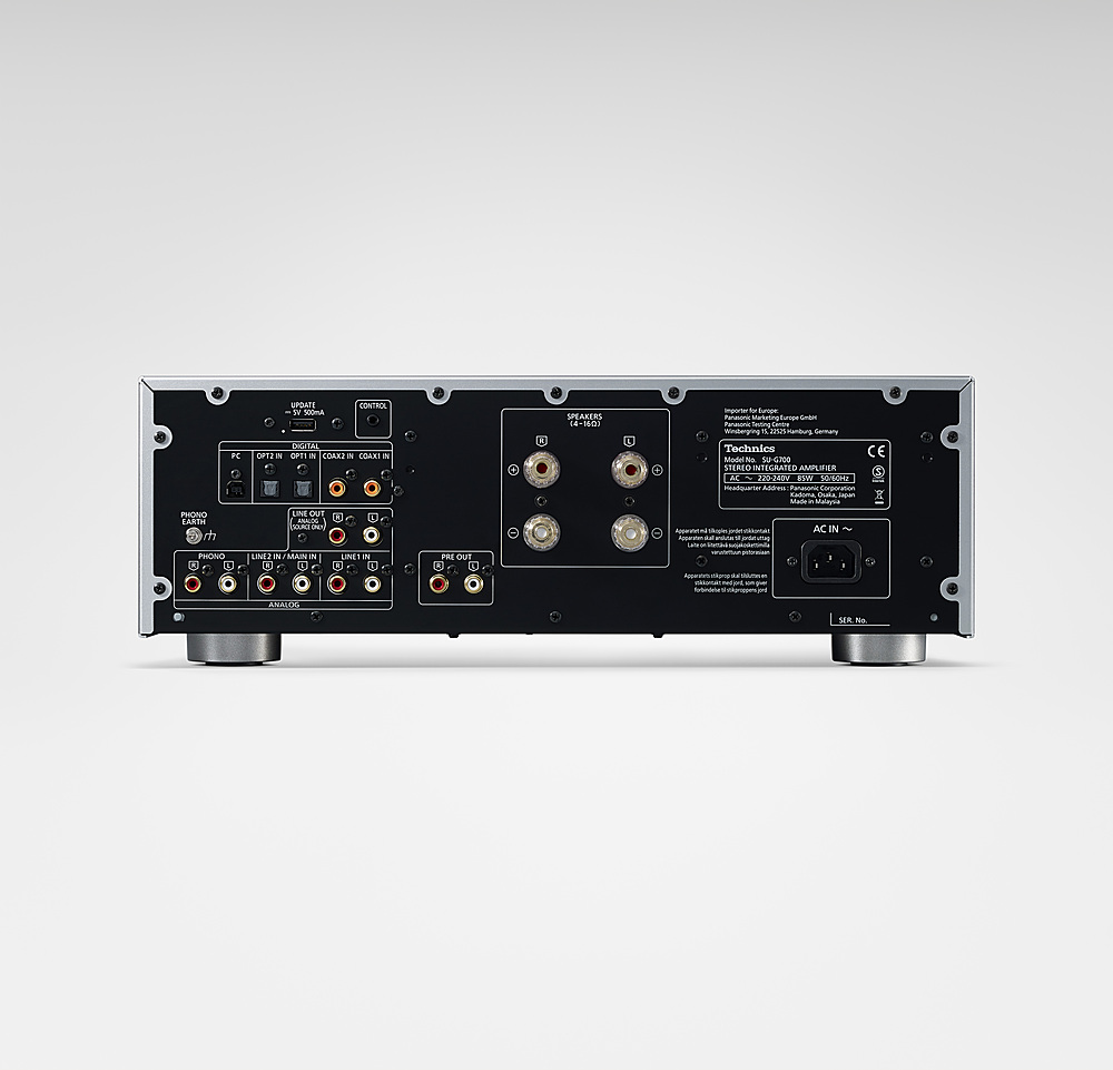 Back View: Technics - Stereo Integrated Amplifier - Black