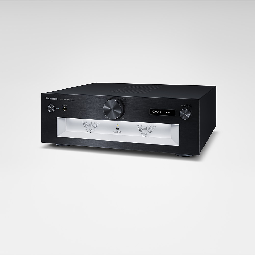 Left View: Technics - Stereo Integrated Amplifier - Black