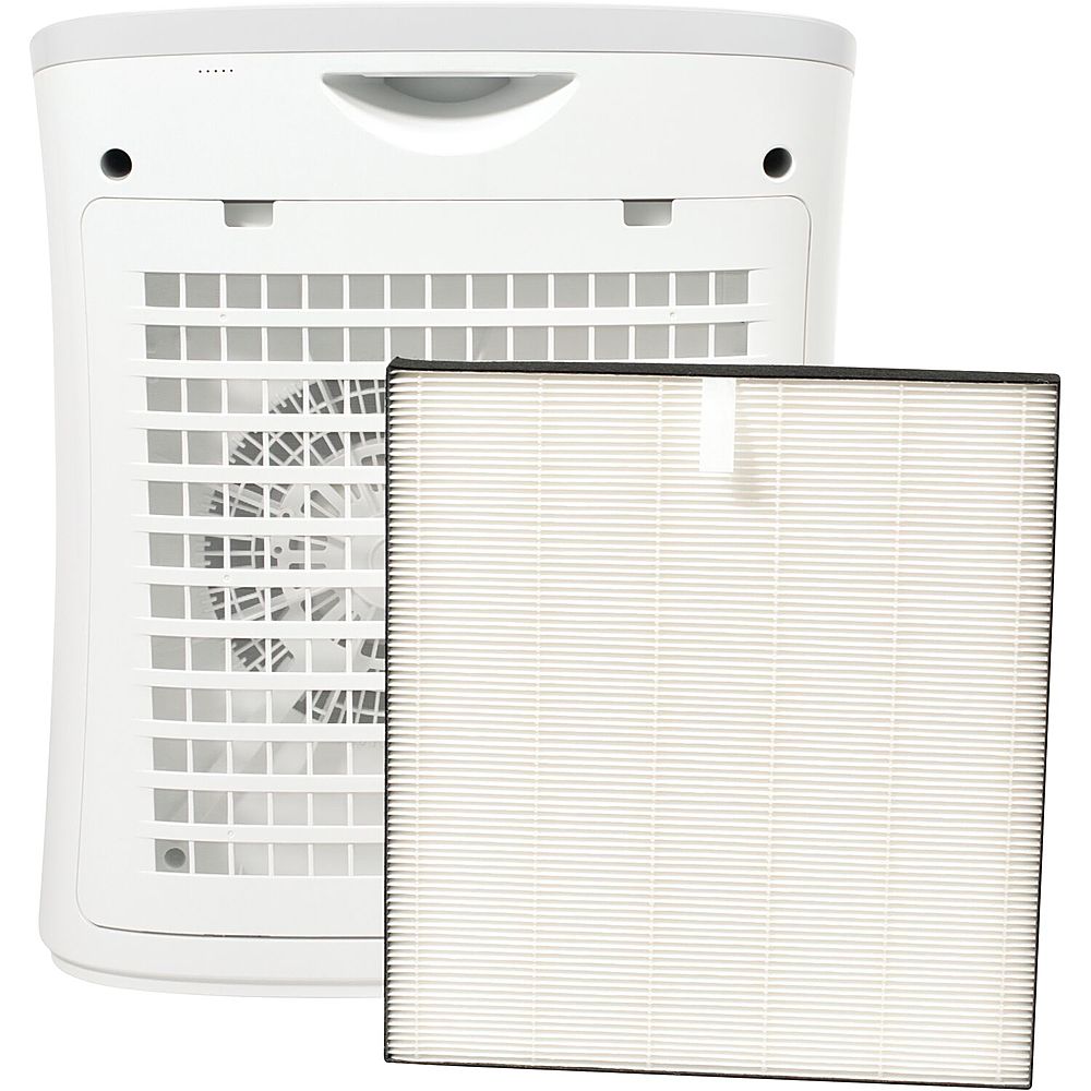 Angle View: Sharp - Air Purifier Recommended for Small-Sized Rooms, Home Office, or Small Bedroom. True HEPA Filter - White