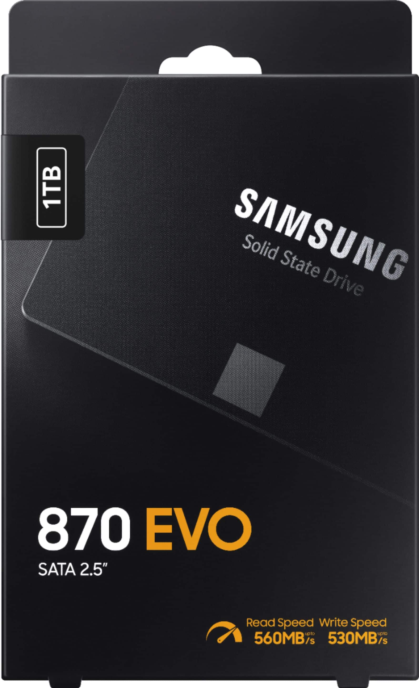 Alt View 16. Samsung - 870 EVO 1TB Internal SSD SATA - Black.