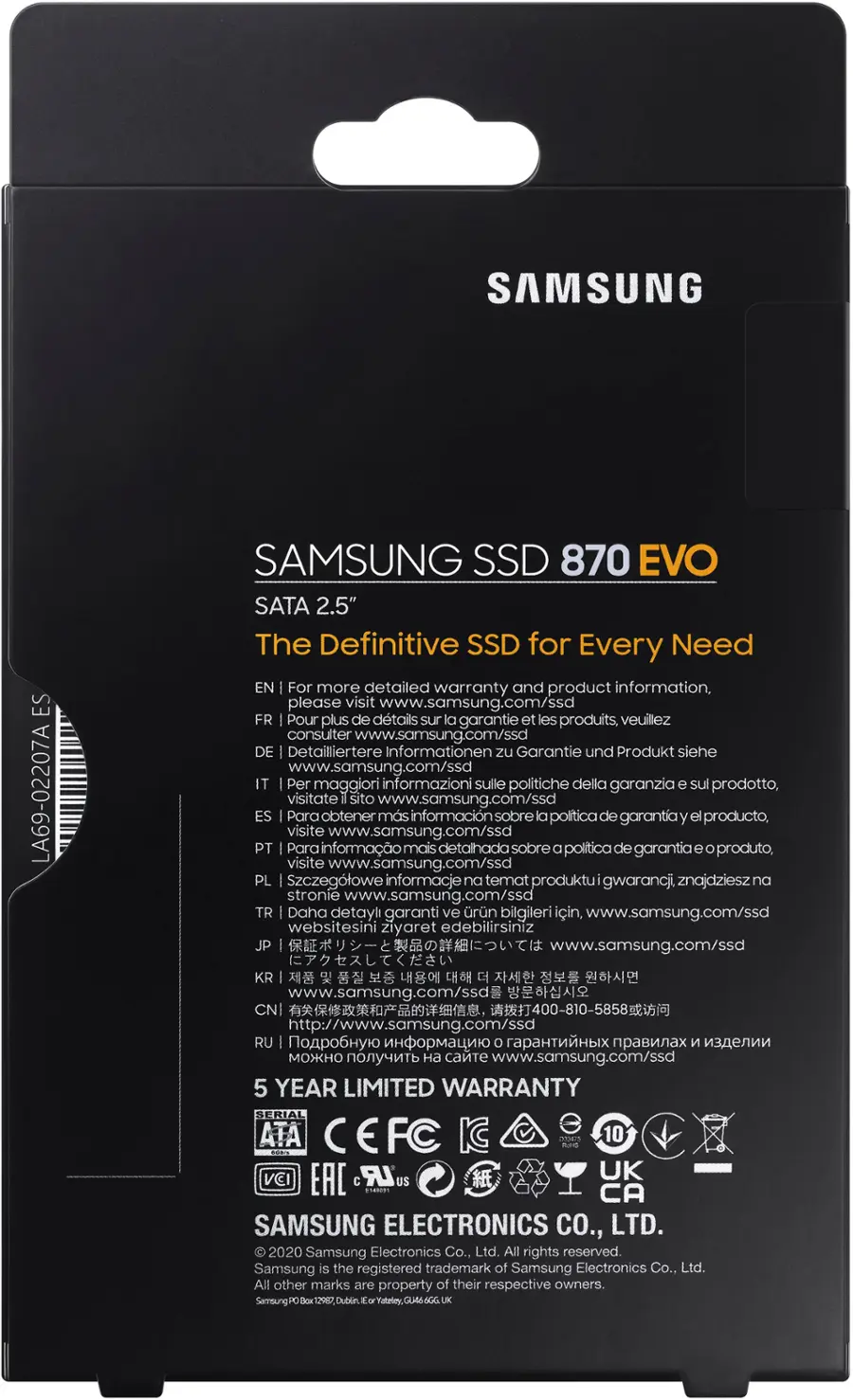 Alt View 17. Samsung - 870 EVO  1TB Internal SSD SATA - Black.