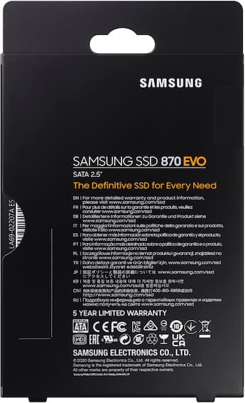 Samsung 870 EVO 1TB Internal SSD SATA MZ-77E1T0B/AM - Best Buy Samsung 870 EVO 1TB Internal SSD SATA MZ-77E1T0B/AM - Best Buy