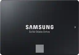 Front. Samsung - 870 EVO 2TB Internal SSD SATA - Black.
