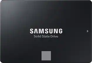 Front. Samsung - 870 EVO 2TB Internal SSD SATA - Black.